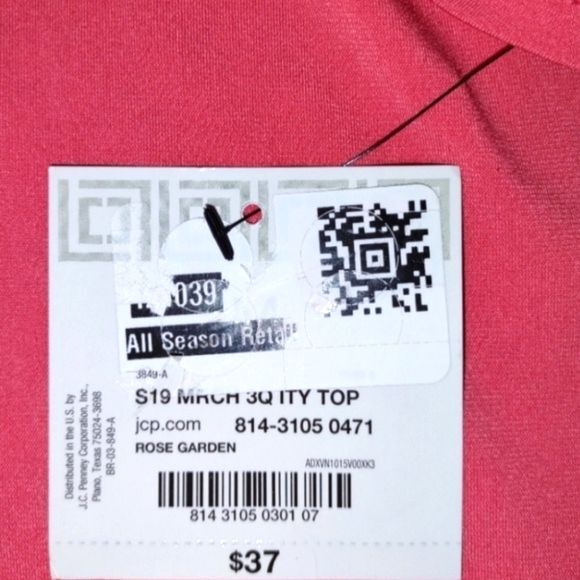 Liz Claiborne Career NWT Pink Polyester Pullover Blouse size M - Picture 4 of 4